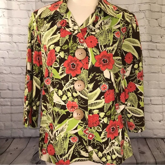Cheryl Nash Windridge Vintage Floral Jacket Large - Picture 4 of 13